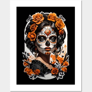 Sugar Skull girl, Dia de los Muertos Posters and Art